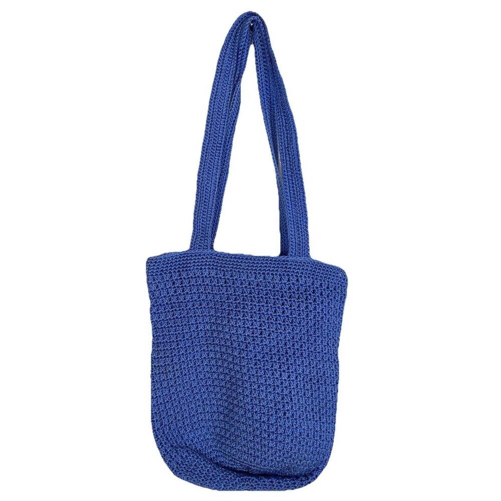 Crochet Bag periwinkle blue lined Hobo purse and change purse Bohemian Sailor